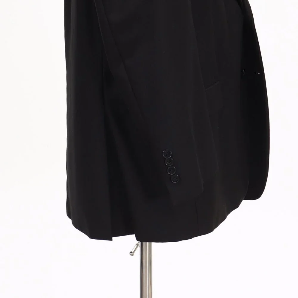 Calvin Klein 50R Black Solid 2-Button Sport Coat Blazer Jacket P380